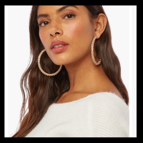 Dolls Kill Jewelry - Rhinestone Twist Hoops